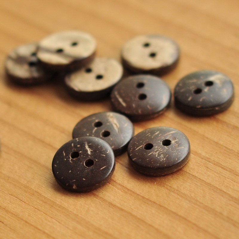 椰子壳天然木质复古手工diy纽扣