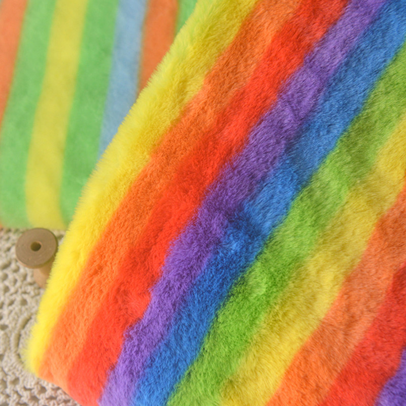 缤纷彩虹条波浪粗条水貂绒仿兔毛毛料马甲童装棉拖宠物毯子窝面料,居家布艺,海绵垫/布料/面料/手工diy,淘宝优惠券,粉丝福利购,淘宝优惠卷