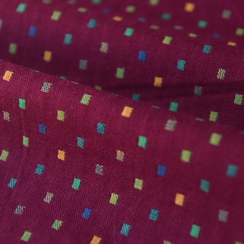 diy先染色织森系服装棉麻布料