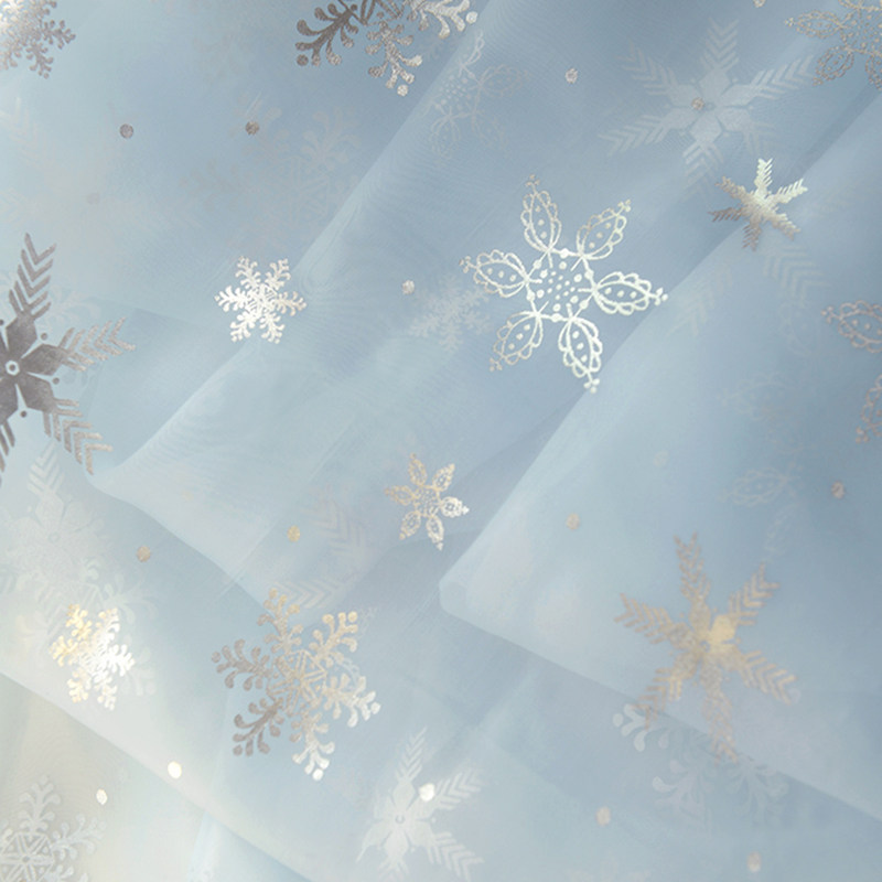 冰雪奇缘艾莎雪花蓝玻璃纱米白网纱布 公主斗篷连衣裙子服装面料,居家布艺,海绵垫/布料/面料/手工diy,淘宝优惠券,粉丝福利购,淘宝优惠卷