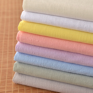 文艺森系衬衣服装 纯色洗水柔软竹节棉麻布料 禅服面料DIY 包邮 2件