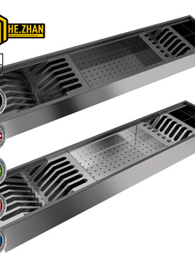 Calha Umida Quadratta Pratic Stainless Steel Top Mounted