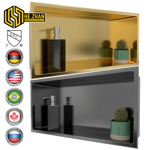Stainless Steel Niche Gold Black Versions Bathroom Indoor