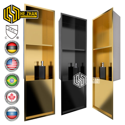 Stainless Steel Niche Gold Black Versions Bathroom Indoor