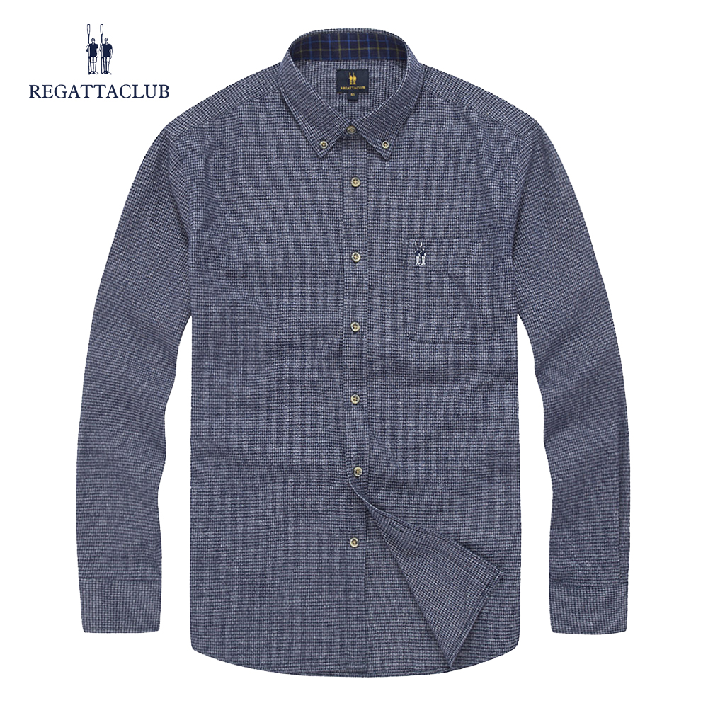 秋季新品细格子商务男士纯棉衬衫