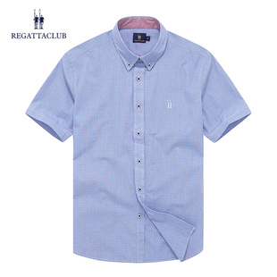 Club夏季 简约纯色英伦风商务休闲男士 Regatta 新品 短袖 衬衫