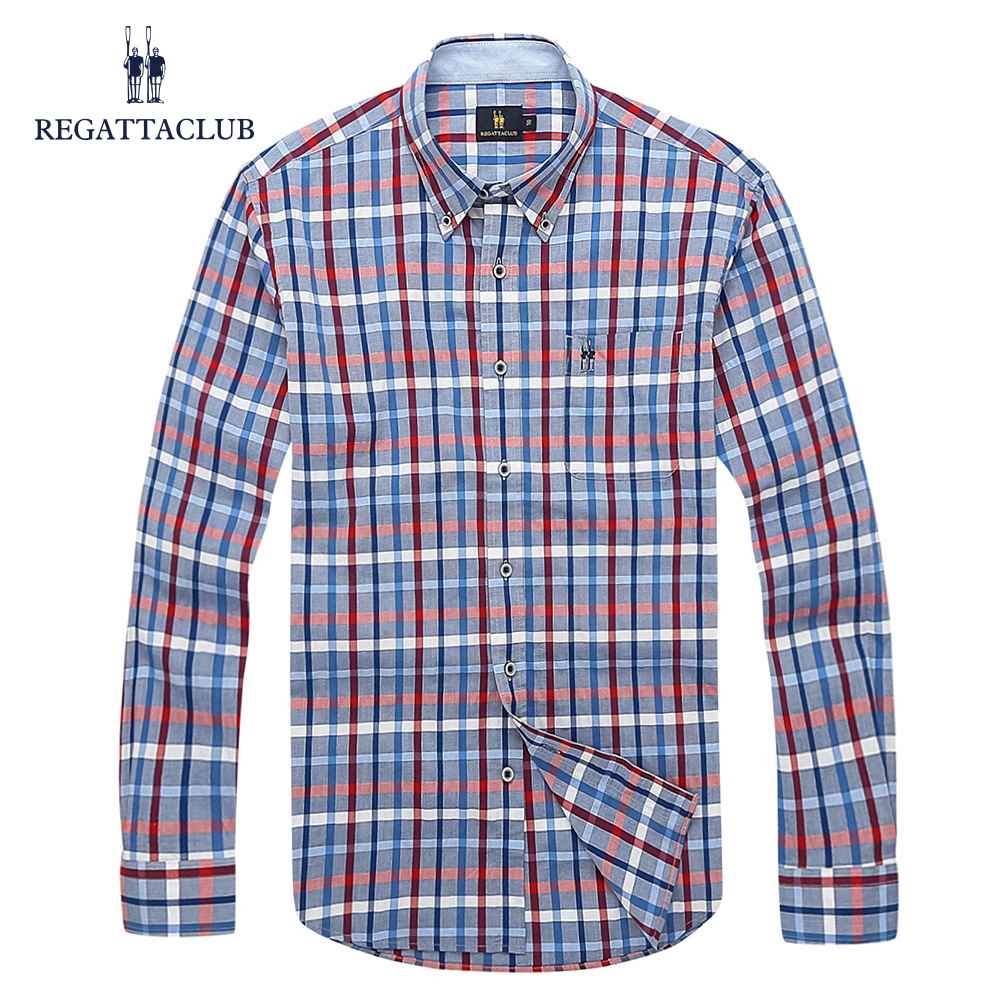 regattaclub春季格子商务衬衣
