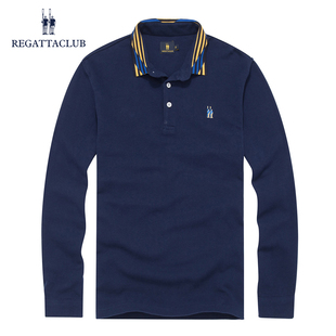 t恤男士 Regatta 男长袖 纯色英伦风POLO衫 潮流设计感上衣 Club秋季