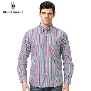 格子衬衣男士 薄款 长袖 商务休闲棉质面料衬衫 衬衫 RegattaClub春季