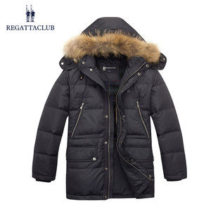 纯色加厚羽绒服长袖 Regatta 男士 新品 可脱卸帽保暖男外套 Club冬季