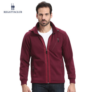 时尚 拉链衫 休闲百搭 Club连帽外套男翻领纯色卫衣男秋冬款 Regatta