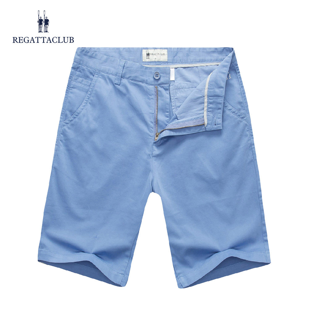 赛艇俱乐部 夏装纯棉男士时尚休闲五分短裤纯色修身青年男装裤子
