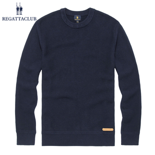 纯色时尚 男士 休闲棉线衫 圆领长袖 Regatta 针织衫 Club秋冬新品