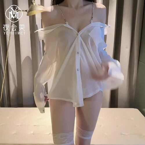床上御姐风秘书性感纯欲夏季白衬衫套装jk制服修身ol职业装
