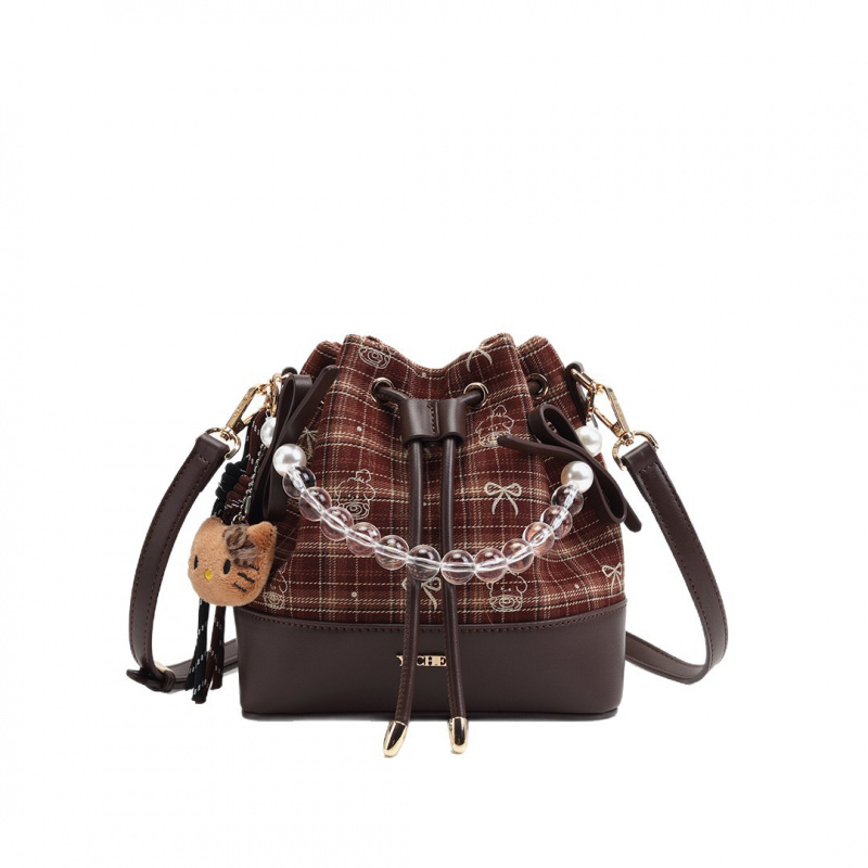 YICHEN休闲格纹福袋包韩系手提包