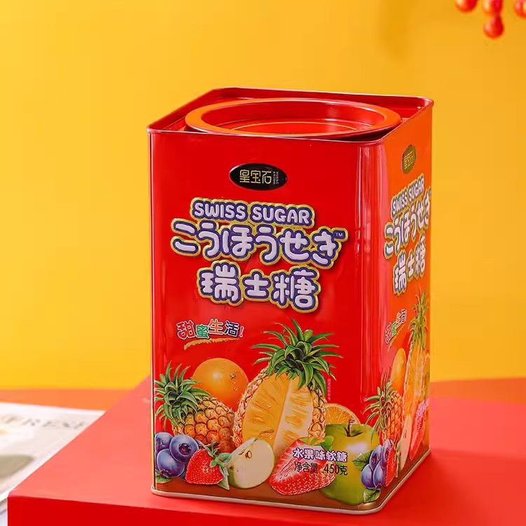 水果味茶点450g罐装儿童皇宝石
