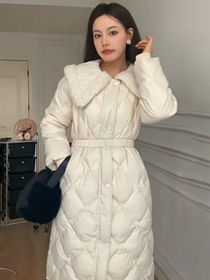 【捡漏清仓】娃娃大翻领淑女气质羽绒服洋气鸭绒中长款冬季外套