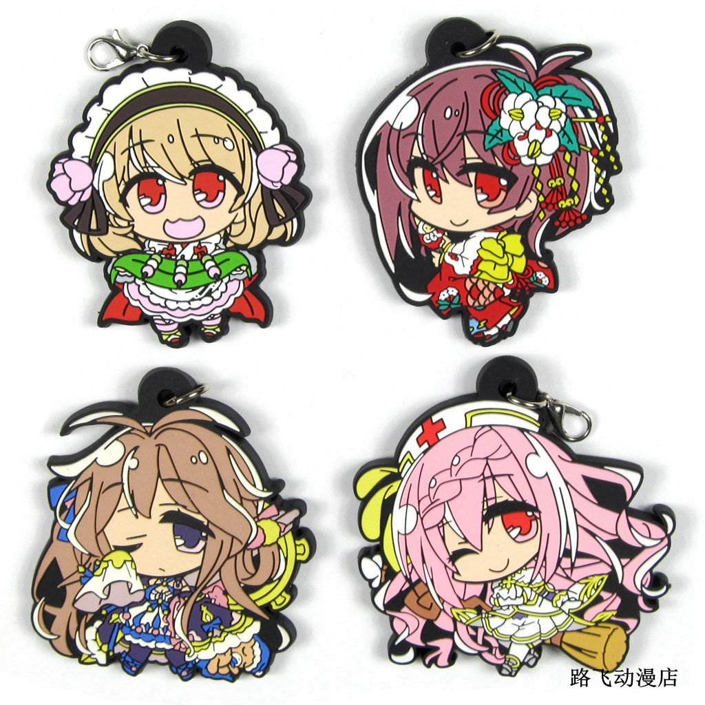 美少女花骑士日单散货橡胶挂件杏花含羞草金雀儿朱砂根周边谷子