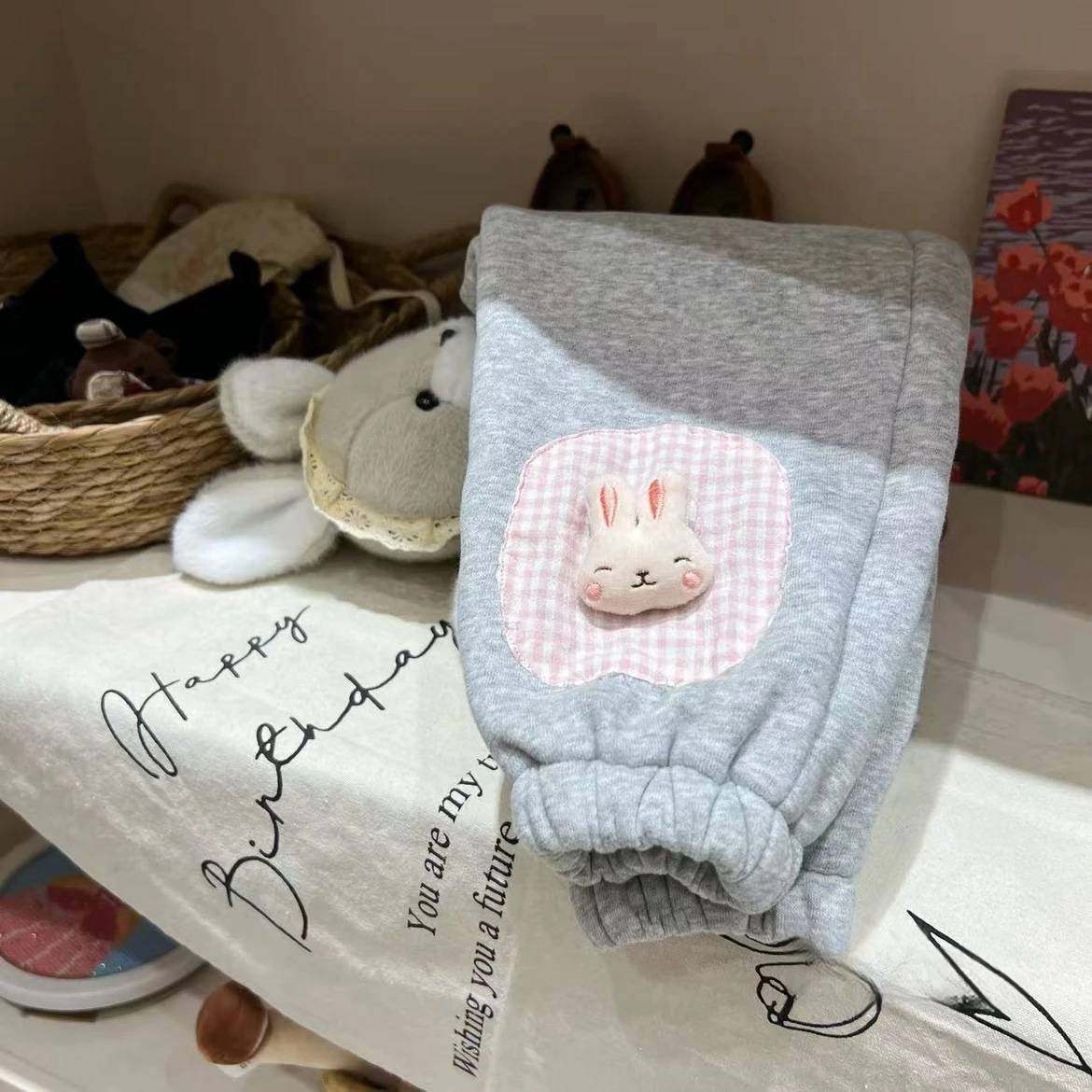 女童加厚保暖束脚裤2025秋冬新款