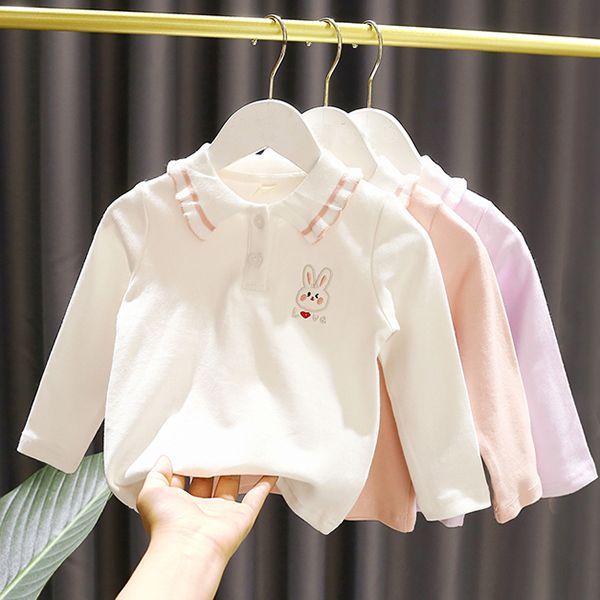 女童春秋纯棉T恤上衣洋气打底衫