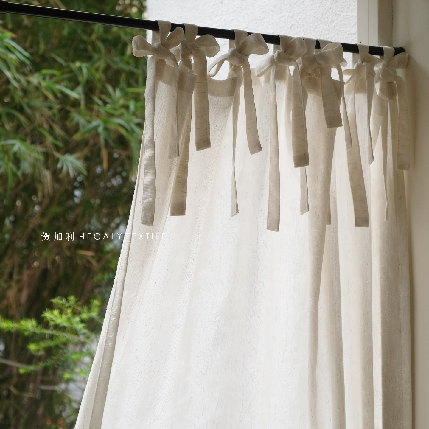 半日闲系带款透光不透人亚麻质地