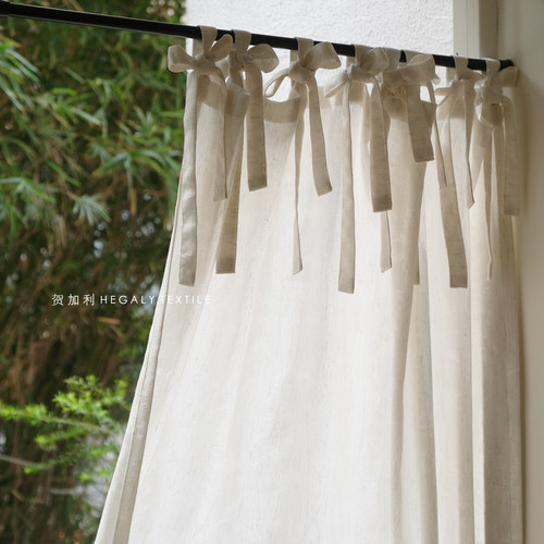 半日闲系带款透光不透人亚麻质地