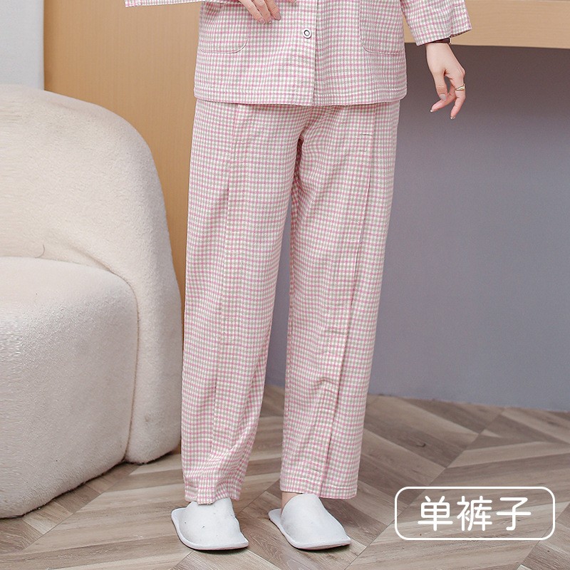 女士纯棉侧开魔术贴术后护理裤