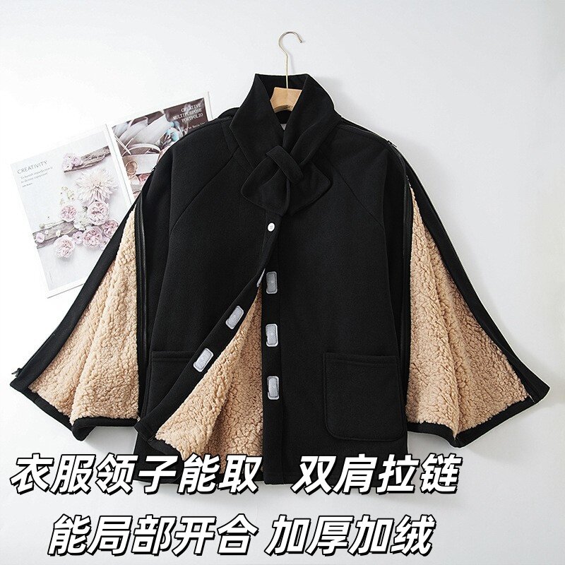 冬季加厚羊羔绒病号服外套
