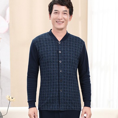 中老年开扣打底衫纯棉开胸内衣