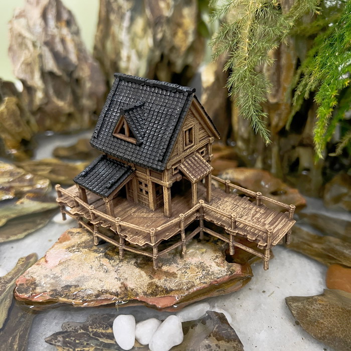钰书房雨林造景景观水陆缸新品古建3D打印配件微景观国风树脂仿真