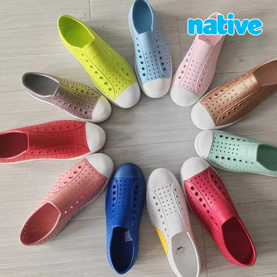 native洞洞鞋印花夏EVA轻质透气
