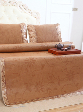 藤席1.5米床凉席三件套1.2m夏季可折叠草席1.8*2*2.2席子0.9包邮