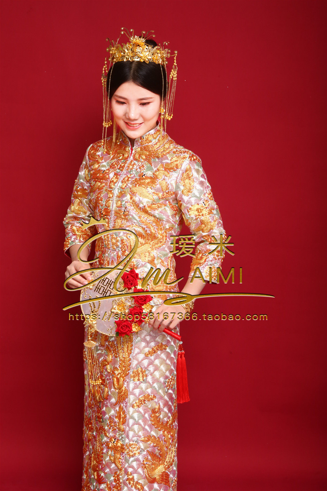 卜心新娘龙凤褂定制出租秀禾服手工至尊褂皇特价爆