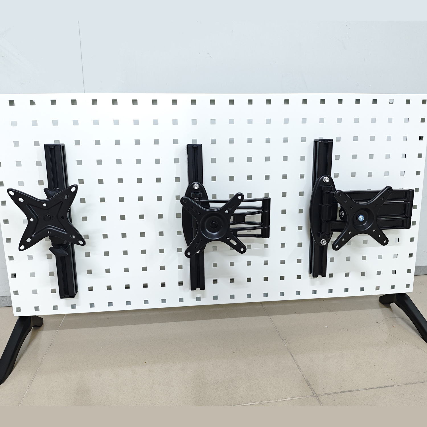 洞洞板显示器支架免打孔可调高度