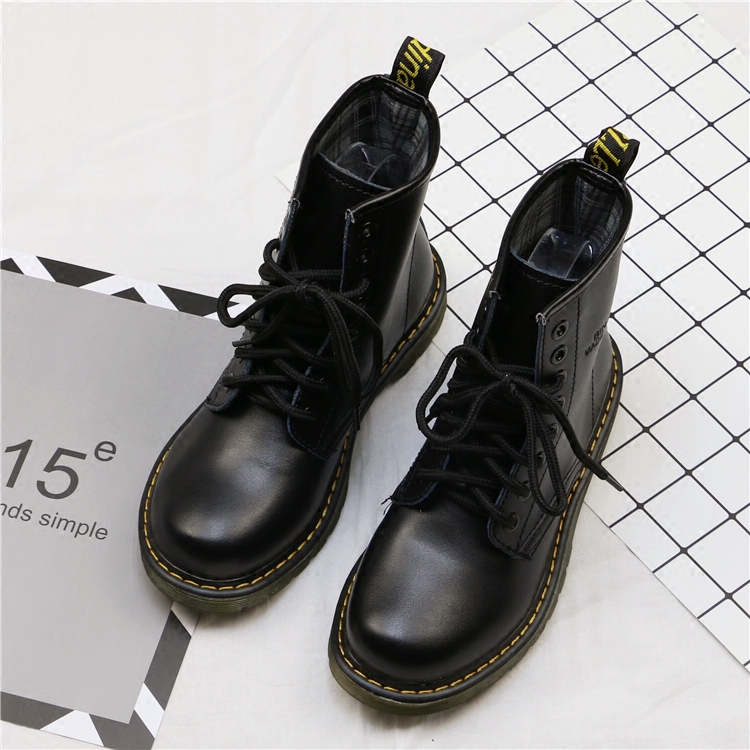 spring and autumn Round Retro Frenulum 8 Gaobang black Riding boots British style student Flat bottom leisure time locomotive Women's Bootsin the Women's Shoes, Boots  category - from Buy2taobao.com to provide professional Taobao agent buy service