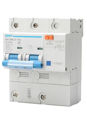 正泰漏电断路器保安器剩余电流空气开关DZ158LE 2P+N100A两相单相