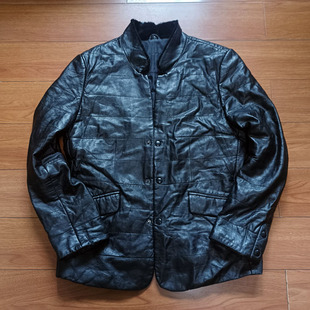 真皮水貂毛领老客福利专卖店帅气修身 皮衣皮棉衣外套皮夹克2 男士