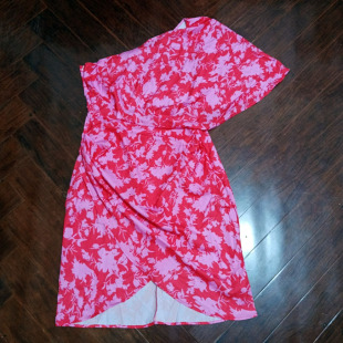 热情夏威夷一件造型非常特别 斜肩露半肩热带风女士性感连衣裙F