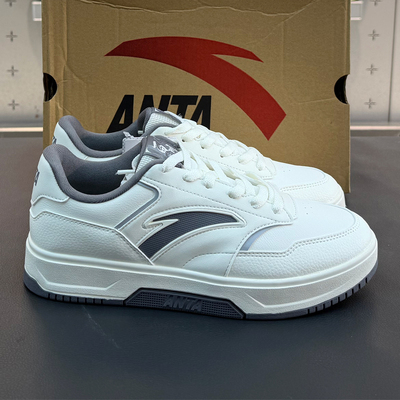 安踏百川丨经典黑白低帮板鞋熊猫色男鞋冬季新款运动鞋112548013