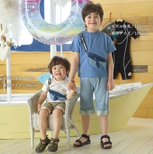 【预訂】日本zoomic正品2025夏季童装可爱鲸鱼斜挎包纯棉短袖T恤