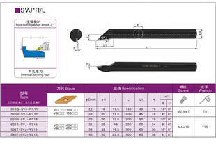 SVJCR数控车床小孔清底平底刀93度圆弧镗孔内径菱形尖刀内孔刀杆
