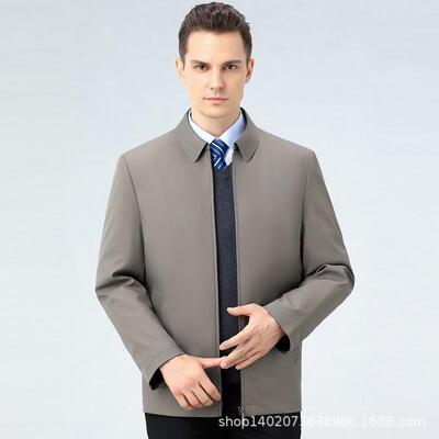 冬季款高档男可新脱内胆棉衣男式闲翻领男士外套中年82223-F装休