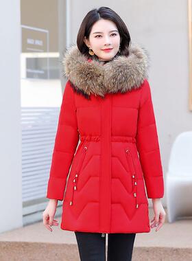官鸭方正品白绒羽国女绒服新52-6791款标绒毛领加厚小个子外套潮