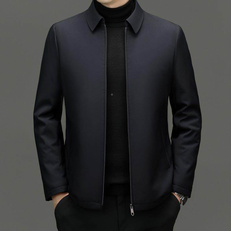 秋冬翻领男士老棉衣厚商1805-PP务休闲季外加套中年爸爸棉袄保暖