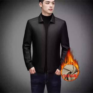 翻行政领商SK2418 皮新衣秋冬季 P务休闲绒皮加夹克真皮 男士 主推款