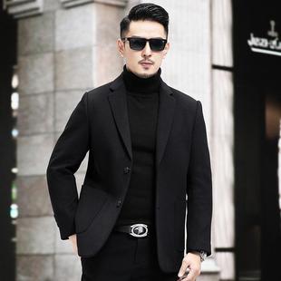 年男羊绒西装 中季 男羊毛呢子外套冬款 PP西装 领夹克 双面尼短11202