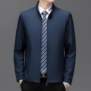 年拉克链高品BP018 外套立领质纯色爸爸装 中老商务男士 春秋新款