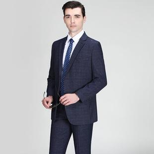 免烫装 品商务休闲尚50650修身 结婚 男西职业正装 牌时羊毛西服套装