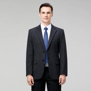 格纹中年帅气韩版 西服套男上衣单件外便商务休188闲西小西装 修身