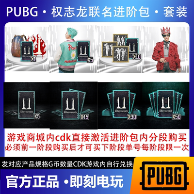 PUBG绝地求生皮肤 权志龙联名升阶包兑换券G币包CDK兑换码